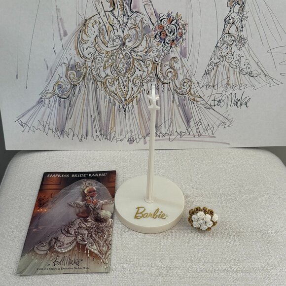 NIB 1992 Empress Bride Barbie by Bob Mackie Mattel #04247 - Picture 9 of 16